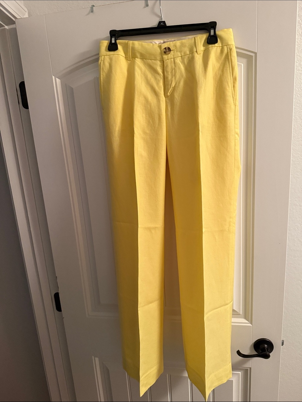 Ladies Banana Republic Yellow Linen Trouser Pants